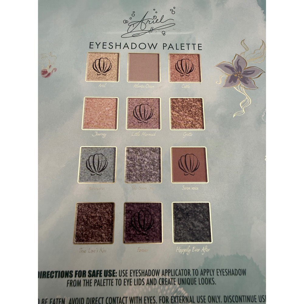 Disney The Little Mermaid Ariel Cosmetics Bundle Makeup Palette Brushes Gloss - Picture 13 of 16